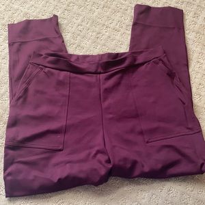 Size L Blackmilk maroon cuffed pants